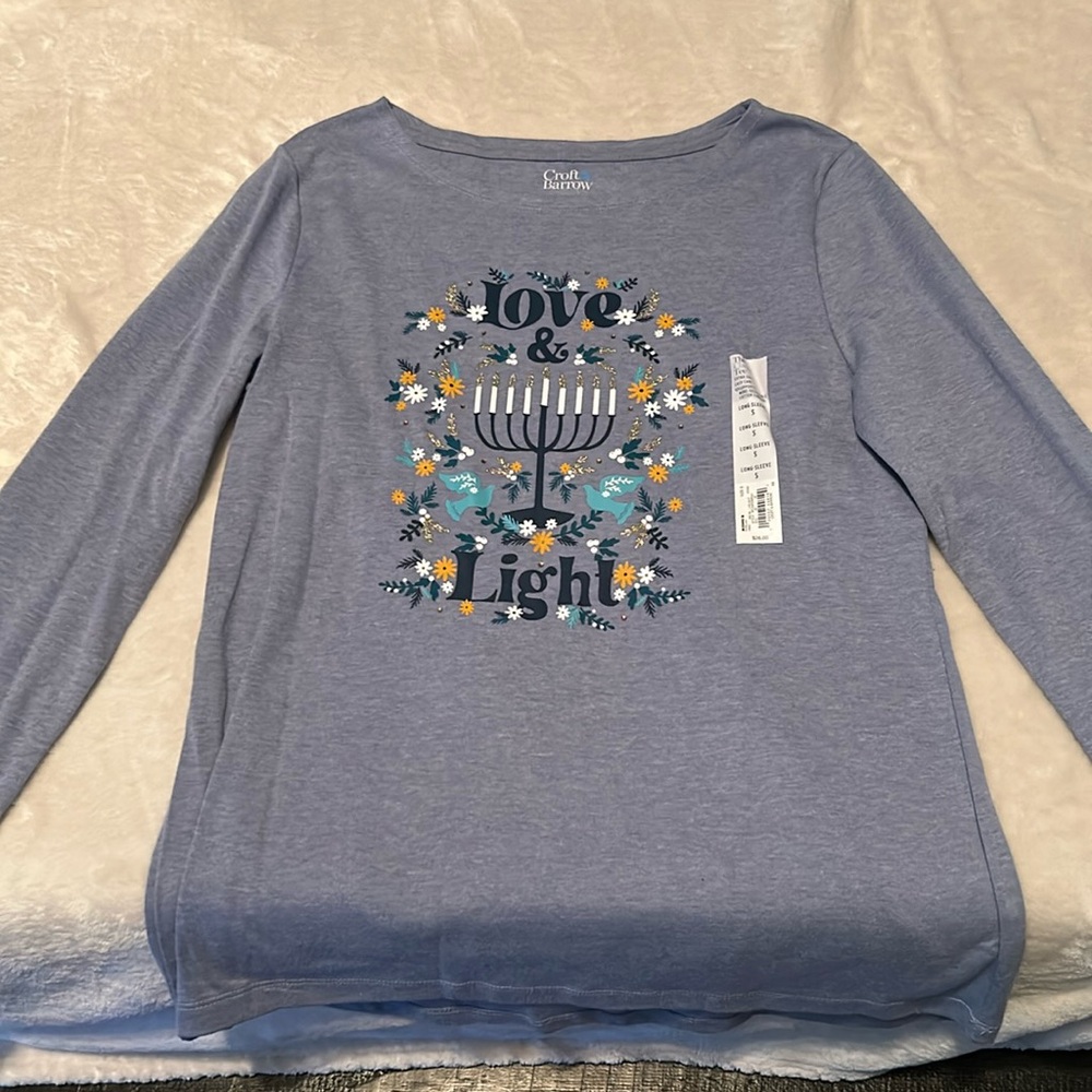 Women’s Croft and Barrow Small Hanukkah Shirt